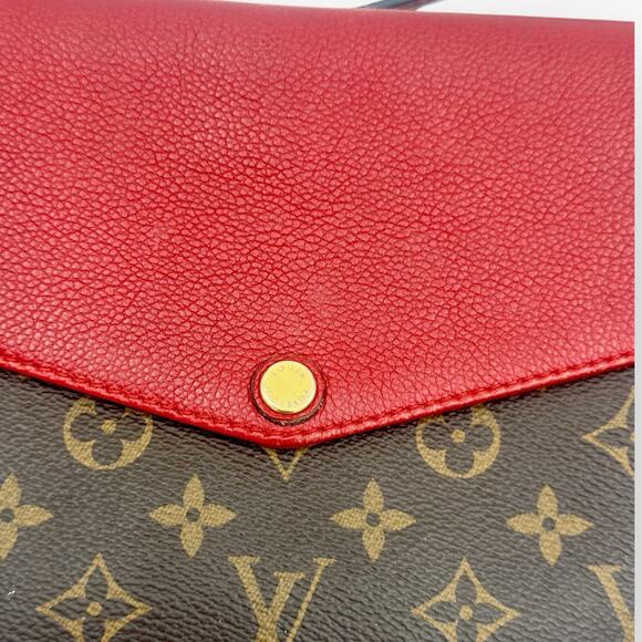 Monogram Twice Crossbody Bag With Red Leather - Picture 3 of 16